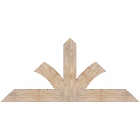 Ekena Millwork Richland Smooth Timber Gable Bracket, Douglas Fir, 60"W x 27"H x 1 1/2"D x 5 1/2"F, 11/12 Pitch GBW060X27X0206RIC00SDF